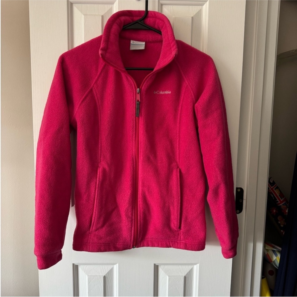 Columbia Women’s Bright Pink Full-Zip Fleece Jacket